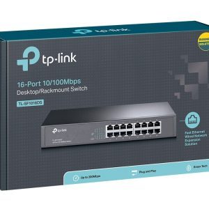 Switch 16 Puertos Ethernet Metal Rack TL-SF1016DS Tp Link