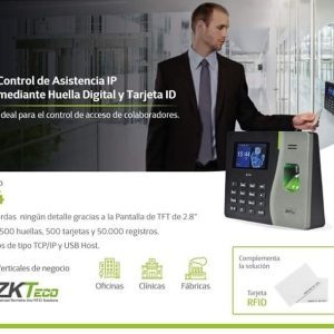 Control Asistencia Personal Zkteco K14 PRO Huella Red Marcador