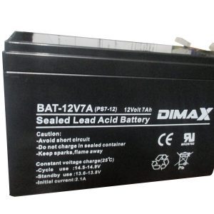 Batería Seca Recargable 12V 7A Dimax BAT-12V7A Alarmas