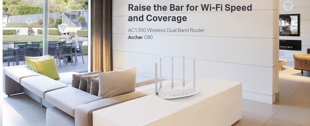 Archer C60 Router Inalámbrico De Banda Dual Smart Wifi Ac1350 Tplink