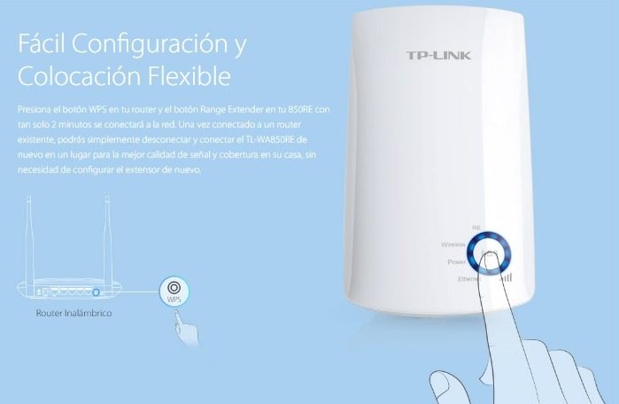 Extensor De Wifi Repetidor 300mbps 2.4ghz Tl-wa850re Tplink