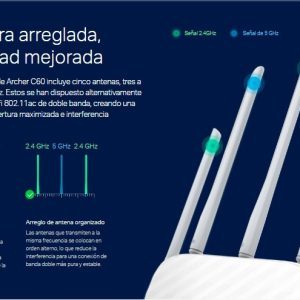 Archer C60 Router Inalámbrico De Banda Dual Smart Wifi Ac1350 Tplink