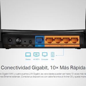 Router Gigabit MU-MIMO Wifi doble banda Archer C6 TP-Link