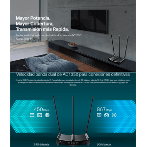 Router Alta Potencia Rompe Muros 450mbps/1300mbps doble banda Archer C58HP Tp-link