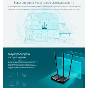 Router Alta Potencia Rompe Muros 450mbps/1300mbps doble banda Archer C58HP Tp-link
