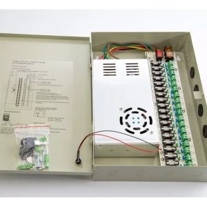 Fuente de Poder Supervisada 12V-25A Vicom 18 salidas Led CCTV cámaras
