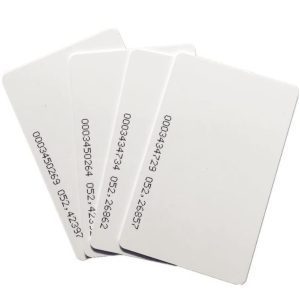 Tarjetas de proximidad identificación 125 KHz PVC blanco para marcadores de personal ID-CARD(THIN) ZKTeco
