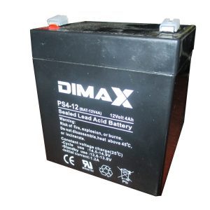 Batería Seca Recargable 12v 4a Dimax Bat-12v4a Alarmas