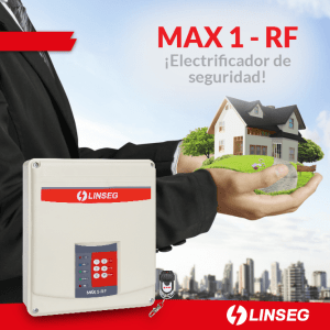 Kit Cerco Electrico-Sirena-alarma de alto voltaje Linseg MAX1-RF