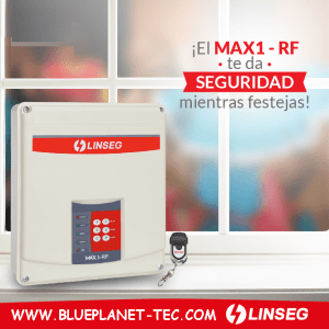 Kit Cerco Electrico-Sirena-alarma de alto voltaje Linseg MAX1-RF