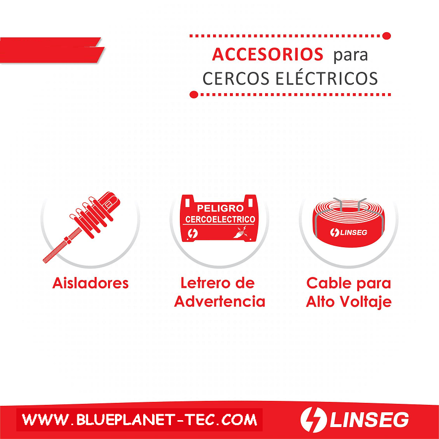 Kit Cerco Electrico-Sirena-alarma de alto voltaje Linseg MAX1-RF