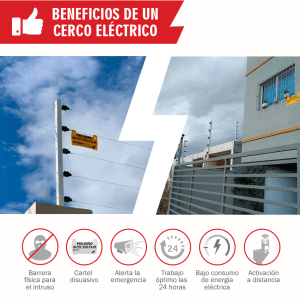 Kit Cerco Electrico-Sirena-alarma de alto voltaje Linseg MAX1-RF