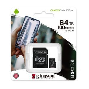 Memoria Kingston micro SD class 10 SDCS2/64GB canvas original