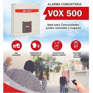 Alarma Sirena Vecinal Comunitaria Linseg Panel VOX-500 Celular