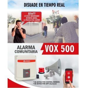 Alarma Sirena Vecinal Comunitaria Linseg Panel VOX-500 Celular