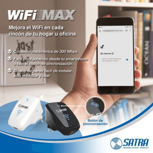 Amplificador Repetidor Wifi 300mbps 2.4ghz WIFI MAX  SA-RE300A SATRA