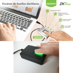 Lector Escáner Huellas Usb Zkteco Zk9500