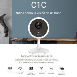 Cámara Ip Ezviz C1C 720p  Wifi  Slot Micro Sd día/noche