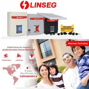KIT Alarma Sirena Vecinal Comunitaria Linseg Panel AX-65L