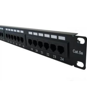 Patch panel de 24 puertos RJ-45 Cat. 5E. P24T-K11-CEC/BK Dixon