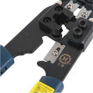 Alicate crimper Red cable plug RJ-45 internet