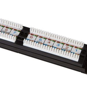 Patch panel de 24 puertos RJ-45 Cat. 5E. P24T-K11-CEC/BK Dixon