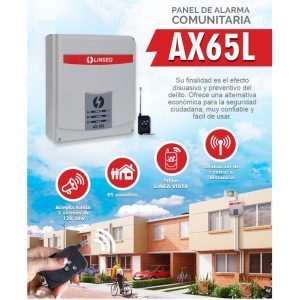 Alarma Sirena Vecinal Comunitaria Linseg Panel AX-65L