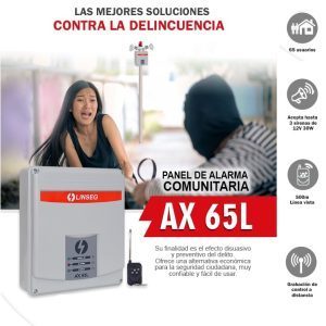 Alarma Sirena Vecinal Comunitaria Linseg Panel AX-65L