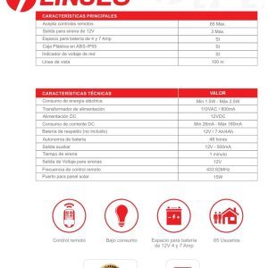 Alarma Sirena Vecinal Comunitaria Linseg Panel AX-65L