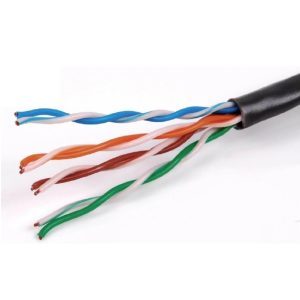 Cable Red exterior STP Cat 5e cca negro dimax 305m DC12-5e-305b24