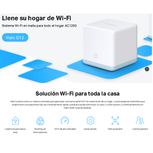 Sistema Wi-Fi malla Mesh Halo S12(2) Mercusys AC1200 Whole Home doble banda