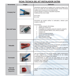 Kit de Herramientas crimping,pelador,tester,terminador Satra