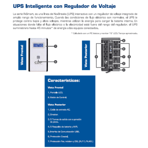 Ups 10 tomas  Cdp R-smart 751i Interactivo, 750va, 350w, 220v