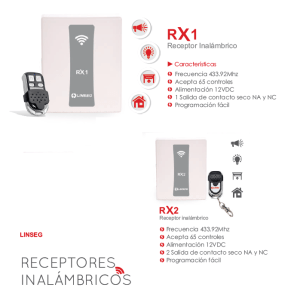 Receptor Inalámbrico Linseg RX1 (convertidor remoto)