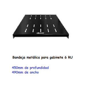 Bandeja para gabinete de 6U DLUX SHELF-GAV-6U
