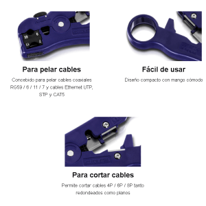 Pelacables universal TREDNET TC-CT70 UTP STP RG59