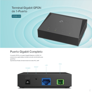 Terminal GPON Gigabit de 1 puerto fibra XZ000-G3 TPLINK